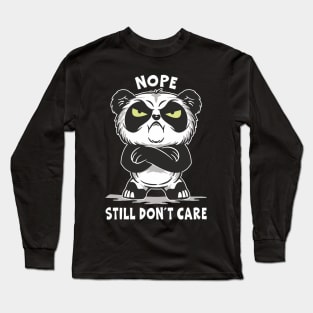 Sarcastic Irony Nope Still Don´t Care Funny Long Sleeve T-Shirt